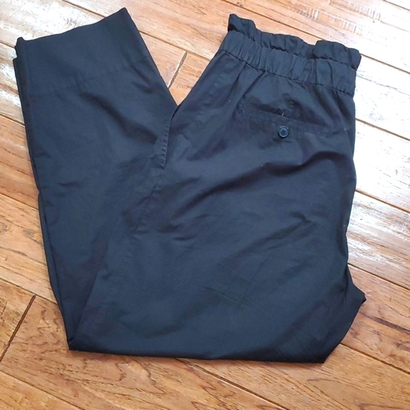 Sea cotton black paper bag tie pants